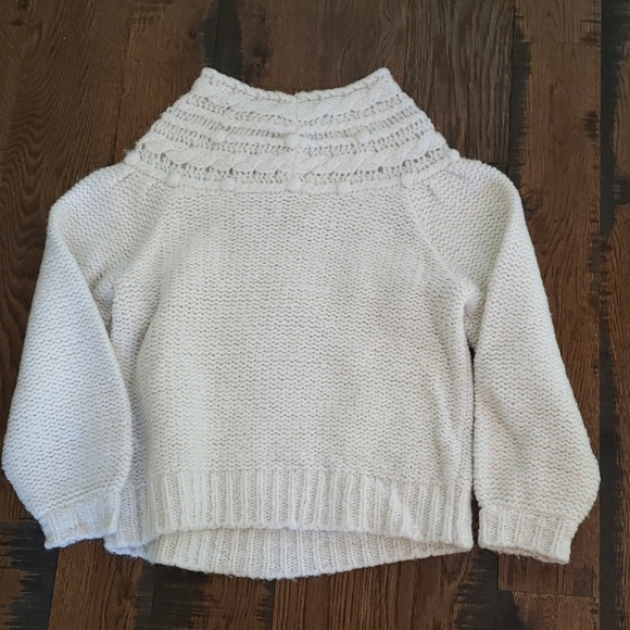 J Crew Pointelle pom-pom mockneck sweater AE989 - Picture 2 of 3
